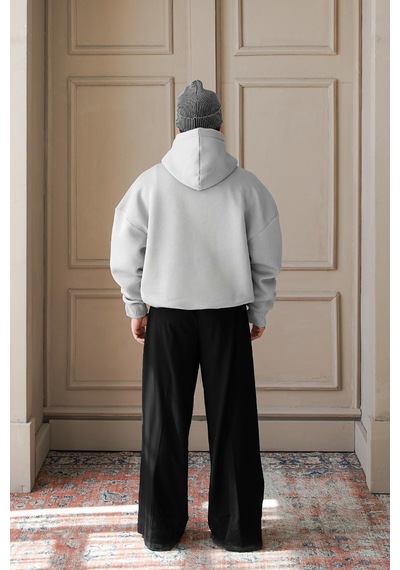 Gri Cozy Basic Oversize Sweatshirt Gri