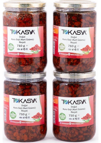 Tokasya Kuru Goji Kurt Üzümü Reçeli Kavanoz 4 x 710 G