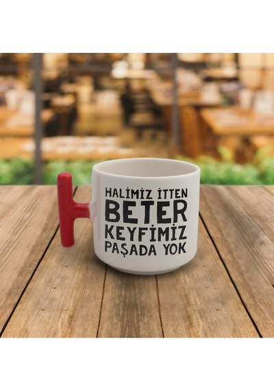 Halimiz Itten Beter Baskılı T Kupa Beyaz