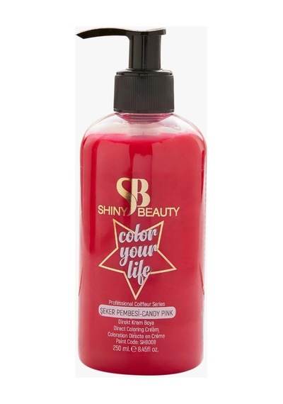 Shıny Beauty Seker Pembe Geçici Krem Saç Boyası 250 Ml
