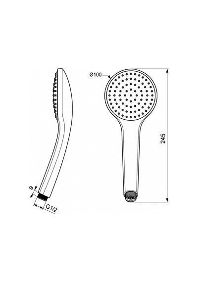 Ideal Idealrain El Duşu 100mm-siyah Mat Siyah