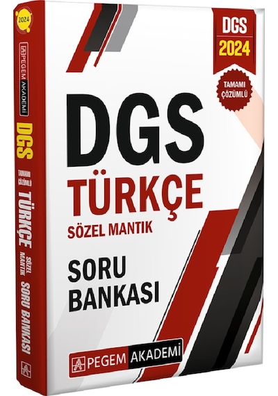 2024 Pegem Dgs Türkçe Sözel Mantık Tamamı Çözümlü Soru Bankası
