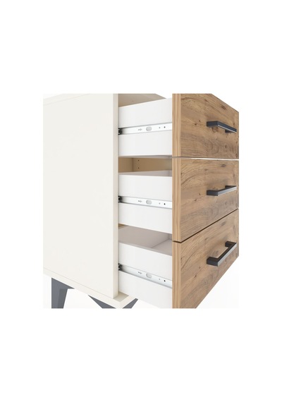 Arges Komodin 3 Çekmeceli 44x30x64 Aytaşı-çam Aytaşı