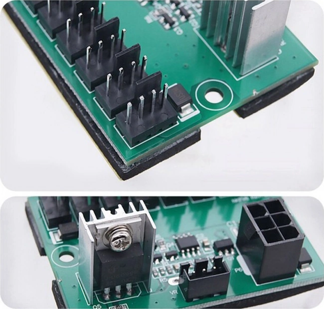 12v 8 Kanallı Pc İçin Fan Hız Kontrolörü Modülü Potansiyometreli