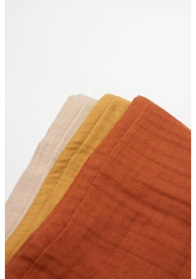 Mey İthalat 6'lı Müslin Mendil 20x20 Cm 90106 Kiremit Bej Hardal