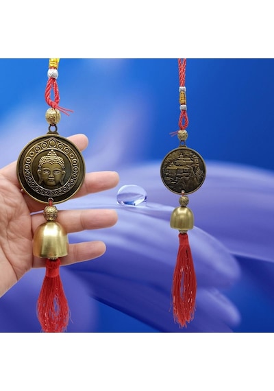 Çin Feng Shui Şans Ve Bereket Metal Çan Tapınak Buda 30 Cm