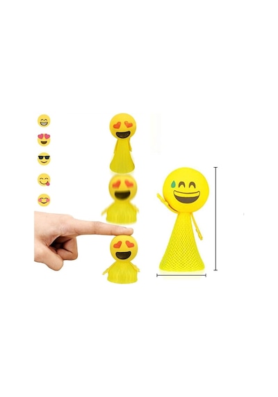 Yüksek Kalite 4 Adet Renkli Led Işıklı Zıplayan Kafalar Işıklı Uçan Kafalar Işıklı Emoji Kafalar