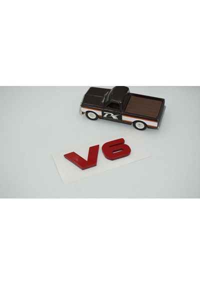 Dk Tuning V6 Bagaj Kırmızı Yazı Logo Amblem Bagaj Arma