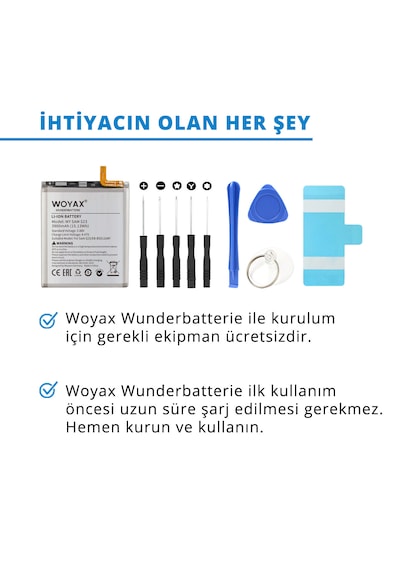 Woyax By Deji Samsung Galaxy S23 Uyumlu Premium Batarya