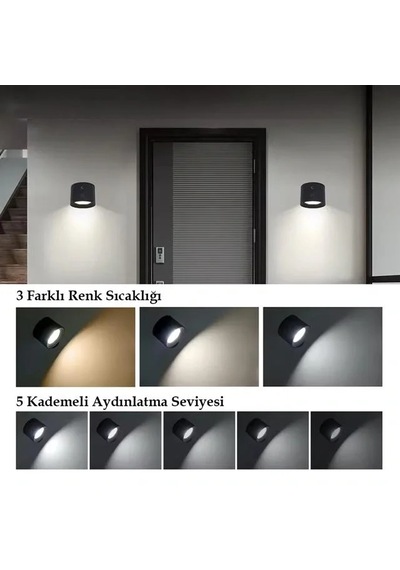 Ledx Al-sk-bd80a Çift Yönlü Kumandalı Duvar Aplik Çalışma Lambası 3000k-4000k-6500k