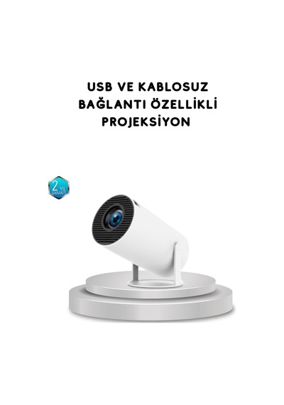 Full Hd 4k Uyumlu Projeksiyon Cihazı 130 İnç Geniş Ekran Destekli 04235654