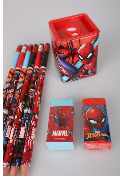 X Dekomus Lisanslı Spiderman Kırtasiye Seti 6 Adet Kurşun Kalem,2 Adet Silgi Ve Kalemtraş Diğer