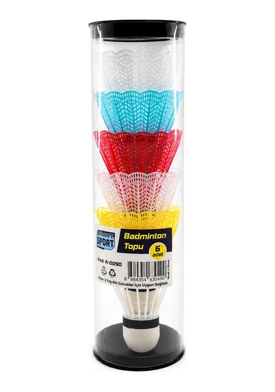 6pcs Renkli Badminton Topu Bx40