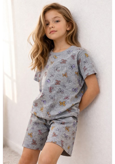 Beka Kids Kız Çocuk Kısa Kollu Ve Şortlu Bisiklet Yaka Rahat Desenli Pijama Takımı Alt-üst Takım Çok Renkli Beka Kids Kız Çocuk Kısa Kollu Ve Şortlu Bisiklet Yaka Rahat Desenli Pijama Takımı Alt-üst Takım Çok Renkli