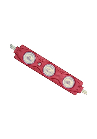 10 Adet Kırmızı 12v 1.5w 3 Ledli Mercekli Parmak Led Modül 2835sm
