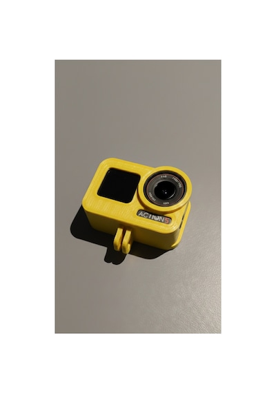 Djı Osmo Action 5 4 3 Uyumlu Yumuşak Çerçeve Kılıf - Tüm Gopro Aksesuarlarıyla Uyumlu Sarı