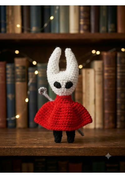 Hornet Oyun Karakteri AmigurumiÖrgü Oyuncak - Gamer Hediyelik Figür 12 Cm