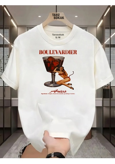 Startmore Unisex Boulevardier T-shirt Beyaz
