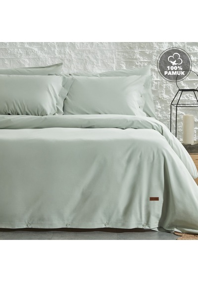 Yataş Bedding Plain Tek Kişilik Ranforce Nevresim Takımı-Adaçayı