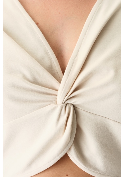 Penti Taş Rengi Cotton Modal Blend Twisted Sweatshirt