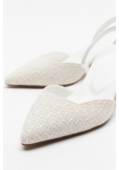 Luvishoes Over Beyaz Kadın Topuklu Ayakkabı Beyaz
