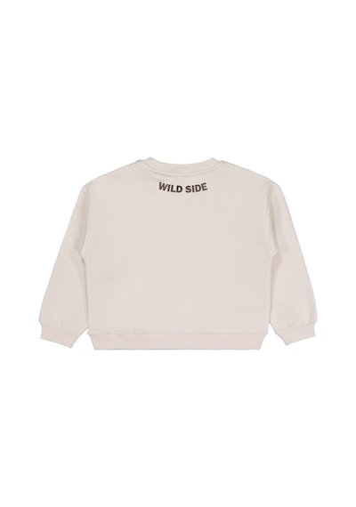 Civil Girls Papatya Nakışlı 6-9 Yaş Sweatshirt - Bej Taş Rengi