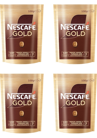 Nescafe Gold Kahve Poşet 100 Gr X 4 Adet Çözünebilir