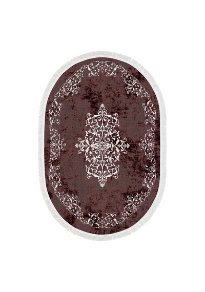 Eko Trend Djt Halı Yıkanabilir Kaymaz Taban 616 Oval Klasik Bordo