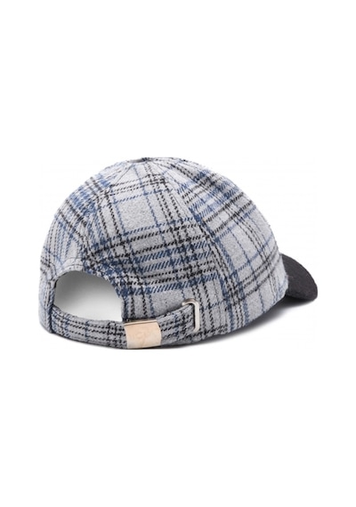Ucla Jermaıne Bej Baseball Cap Ekoseli Kaşe Nakışlı Ve Metal Tokalı Standard Fit Unisex Şapka Bej