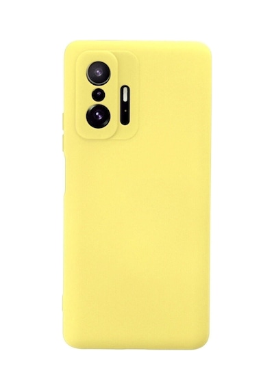 Xiaomi Mi 11t Pro Ile Uyumlu Kılıf Nano Içi Kadife Sarı Renk Kamera Korumalı Silikon Kapak Col169830-sarı