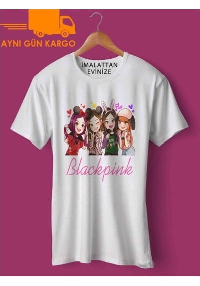 Black Pink Plackpink Kpop Baskılı Tişört Ücretsiz Kargo