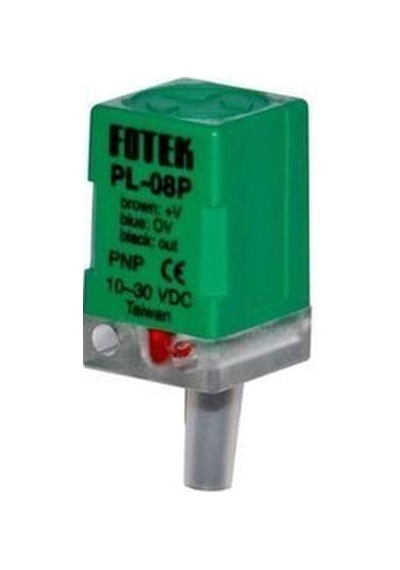 Pl-08p Fotek 17x17x35mm 10-30vdc Besleme Pnp No 8mm Algılama 2mt Kablolu Kübik Endüktif Sensör