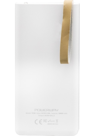 Powerway TX30 30000 Mah Dijital Göstergeli Powerbank Beyaz