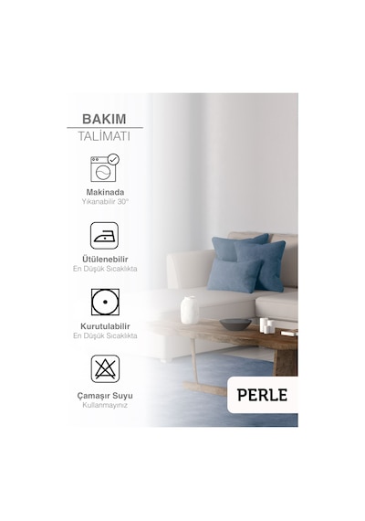 Br Perle Home Daily Series Derin Mavi Rengi Kırlent Yastık Kılıfı Derin Mavi