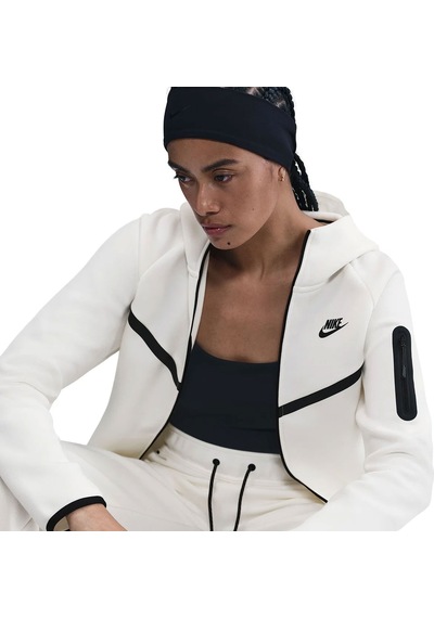 Nike Tech Fleece Windrunner Hoodie Beyaz Kadın Sweatshirt Hv6747-133