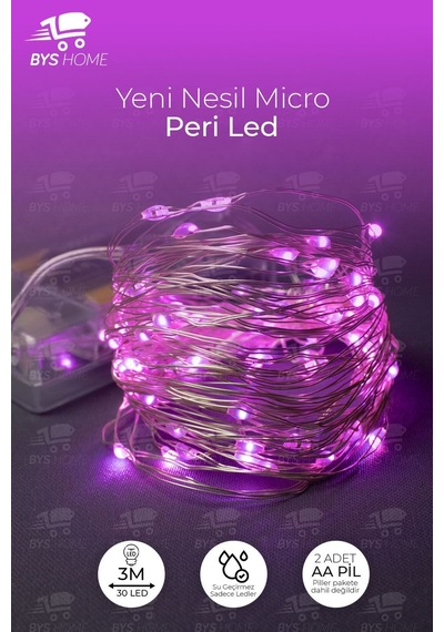 Dekoratif Sonbahar Yapraklı 230 Cm Yapay Sarmaşık Ve 300 Cm Peri Led Pembe Renk - Pembe Pembe