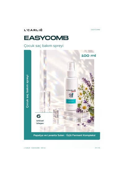 L'carlıe Easycomb Bebek Ve Çocuk Saç Bakım Spreyi Kolay Tarama 100 Ml