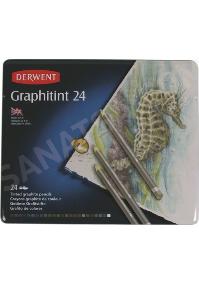 Derwent Graphitint Suda Çözünebilen Renkli Çizim Kalem Seti Tenek N11.109