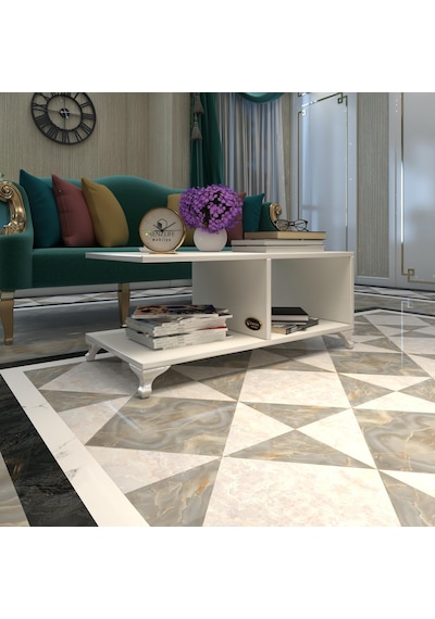 Kenzlife Orta Salon Sehpası Kazablanka Byz 038 090 45 Sofra Çiçeklik