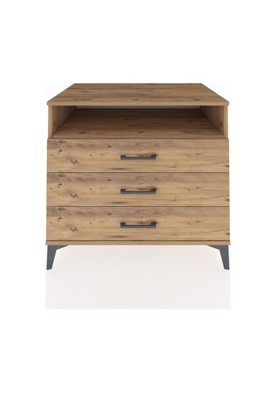Kronos Şifonyer Tek Raflı 3 Çekmeceli 88x59x80 Çam-çam Çam