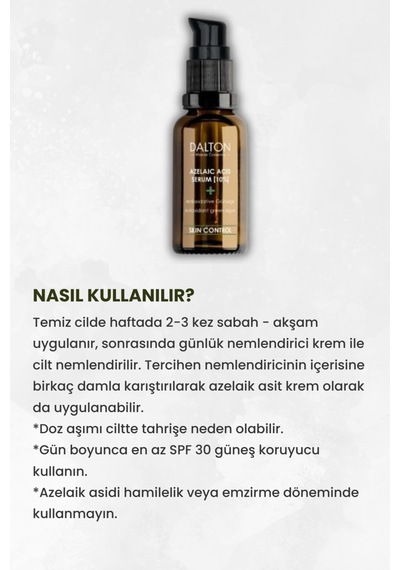 Azelaik Asitli Cilt Dengesini Destekleyen Bakım Serumu %10 Azelaik Asit - 579600697
