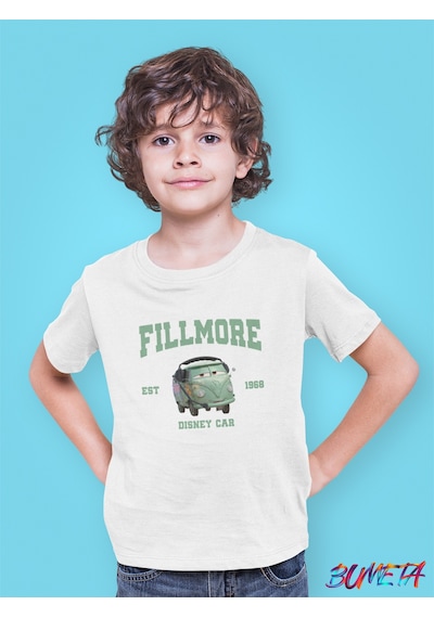 Bumeta Fillmore Arabalar Cars Şimşek Mcqeen Çocuk Tişört T-shirt Beyaz