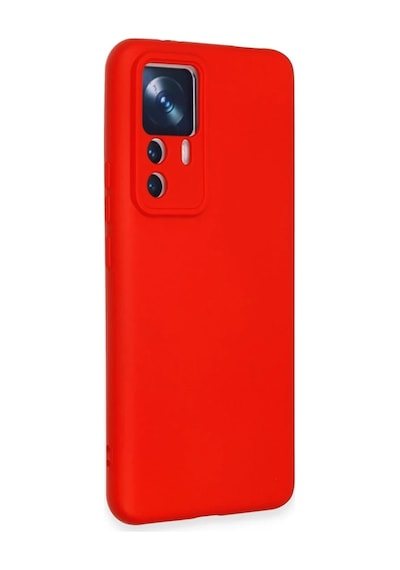 Xiaomi Mi 12t Pro Uyumlu Kılıf Nano İçi Kadife Silikon - Kırmızı