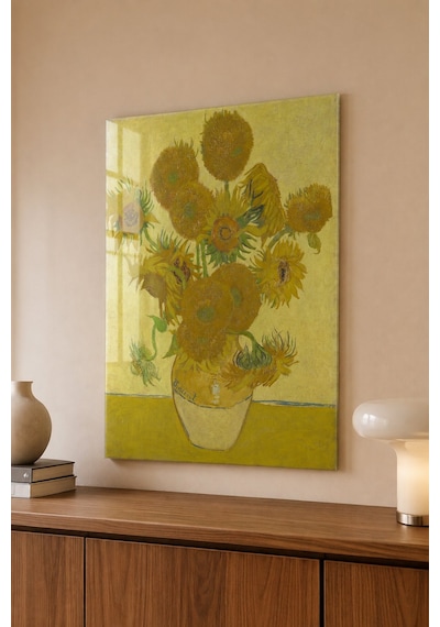 Vincent Van Gogh Sunflowers Cam Tablo
