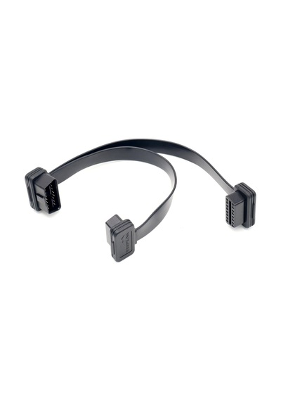 Tr Obd2 Splitter 1 İla 2 Y Adaptör 2 Yollu Obd Uzatma Kablosu 1x Erkek Fiş - 2x Dişi Konnektörler 16 Pin Geçişi Ul