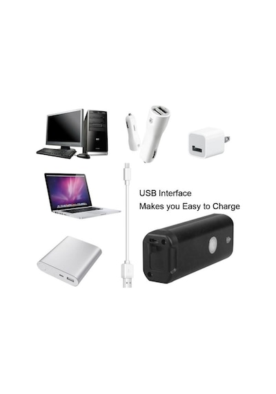 Forte Gt 400 Lümen Bisiklet Ön Farı Xbyc 6125 Usb Şarjlı Siyah