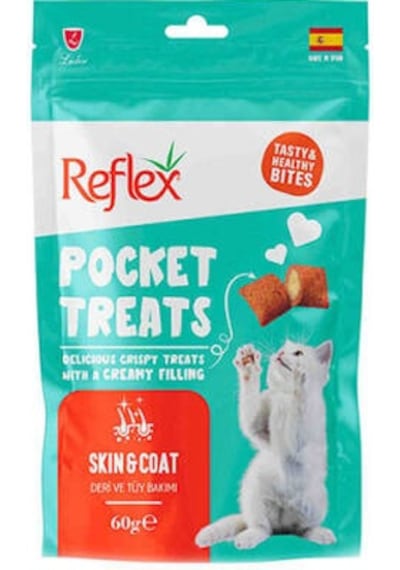 Pocket Treats Deri Ve Tüy Bakımı Yetişkin Kedi Ödül Maması 60 Gr