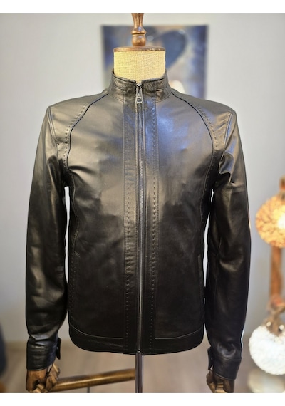Always Leather Ince Işçilikli Usta İşi Özel Dikim Hakiki Kuzu Derisi 1803340037 Siyah