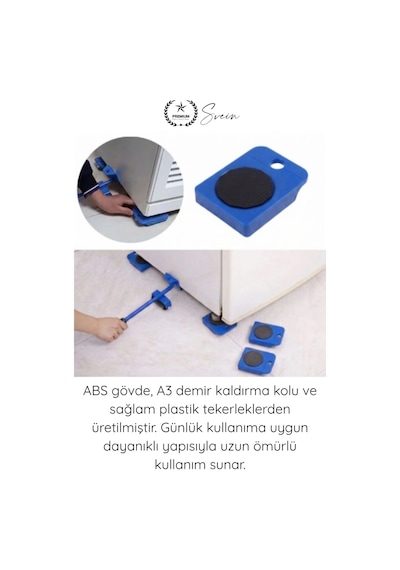 Eşyataşıma Mobilya Taşıma Kaydırma Aparatı Eşya Krikosu Tekerlekli Ağır Yük Taşıma Seti Kaldırma Ko