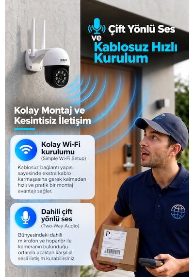 Smart-6207 Wifi Ptz Speed Dome Kamera Tuya Smart 2mp Full Hd Akıllı Güvenlik Kamerası